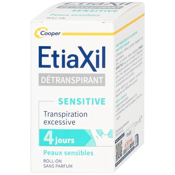 Lăn khử mùi EtiaXil Detranspirant Aisselles Peaux Sensibles chống mùi đặc trị dành cho da nhạy cảm (15ml)