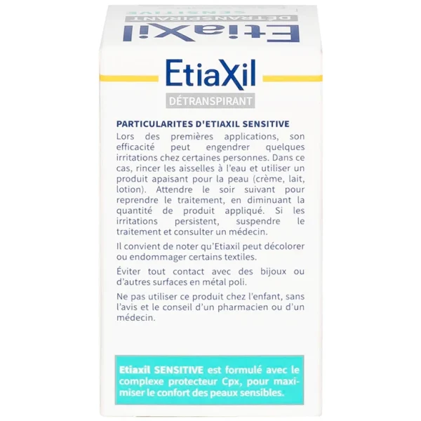 Lăn khử mùi EtiaXil Detranspirant Aisselles Peaux Sensibles chống mùi đặc trị dành cho da nhạy cảm (15ml)