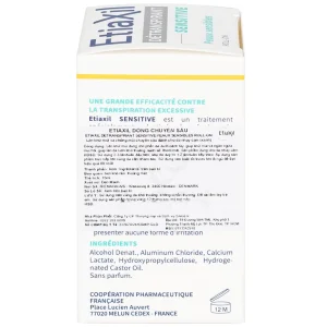 Lăn khử mùi EtiaXil Detranspirant Aisselles Peaux Sensibles chống mùi đặc trị dành cho da nhạy cảm (15ml)