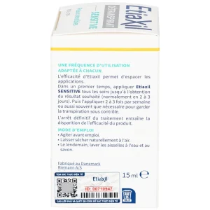 Lăn khử mùi EtiaXil Detranspirant Aisselles Peaux Sensibles chống mùi đặc trị dành cho da nhạy cảm (15ml)