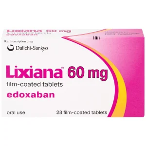 Thuốc Lixiana 60mg Daiichi-Sankyo phòng ngừa đột quỵ và cục máu đông (2 vỉ x 14 viên)