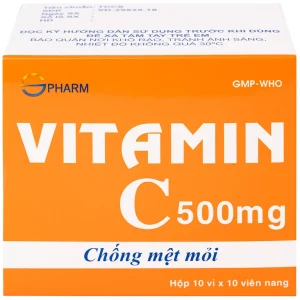 Thuốc Vitamin C 500mg SPHARM phòng và trị thiếu vitamin C (10 vỉ x 10 viên)