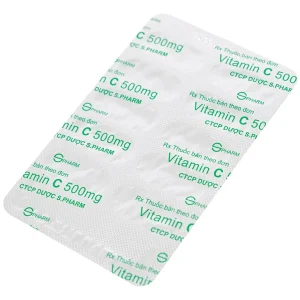 Thuốc Vitamin C 500mg SPHARM phòng và trị thiếu vitamin C (10 vỉ x 10 viên)