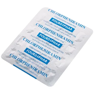 Thuốc Chlorpheniramin 4mg Fourdiphar điều trị viêm mũi dị ứng, mày đay (10 vỉ x 20 viên)