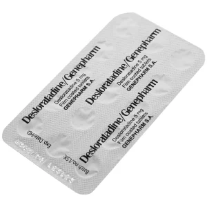 Thuốc Desloratadine 5mg Genepharm giảm các triệu chứng viêm mũi dị ứng, mày đay (2 vỉ x 15 viên)