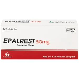 Thuốc Epalrest 50mg SaoKim Pharma phòng và điều trị biến chứng đái tháo đường (2 vỉ x 14 viên)