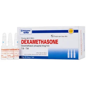 Dung dịch tiêm Dexamethasone 4mg/1ml điều trị trạng thái hen, bệnh dị ứng nặng, phản ứng sau truyền máu (50 ống)