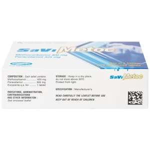 Thuốc SaViMetoc giảm đau do co thắt cơ (3 vỉ x 10 viên)