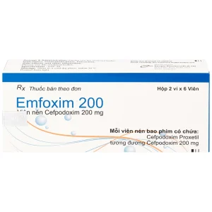 Thuốc Emfoxim 200Mg Incepta điều trị các trường hợp nhiễm khuẩn từ nhẹ đến trung bình (2 vỉ x 6 viên)