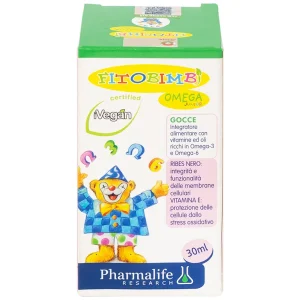 Siro Fitobimbi Omega Junior Gocce Pharmalife bổ sung acid béo không no Omega-3, Omega-6 (30ml)