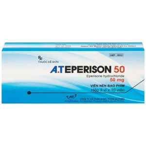 Thuốc A.Teperison 50 An Thiên Pharma điều trị thoái hóa cột sống cổ, bệnh mạch máu não (3 vỉ x 10 viên)
