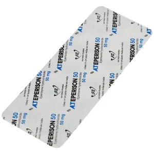 Thuốc A.Teperison 50 An Thiên Pharma điều trị thoái hóa cột sống cổ, bệnh mạch máu não (3 vỉ x 10 viên)