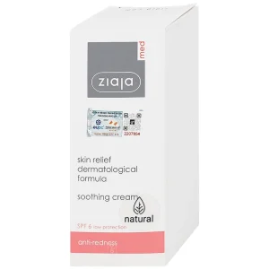 Kem dịu nhẹ ngừa mẫn đỏ Ziaja Med giúp làm dịu nhẹ kích ứng da, giảm mẫn đỏ da, dưỡng ẩm, làm đều màu da (50ml)