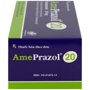 Thuốc AmePrazol 20mg OPV điều trị bệnh trào ngược dạ dày thực quản (5 vỉ x 6 viên)