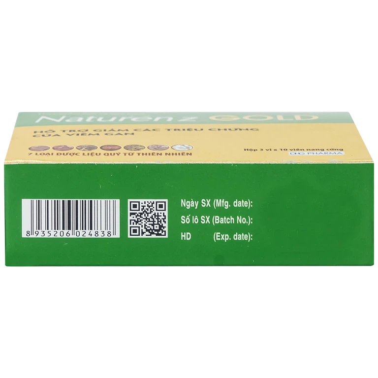 Viên nang cứng Naturenz Gold DHG Pharma hỗ trợ giảm các triệu chứng của viêm gan (3 vỉ x 10 viên)