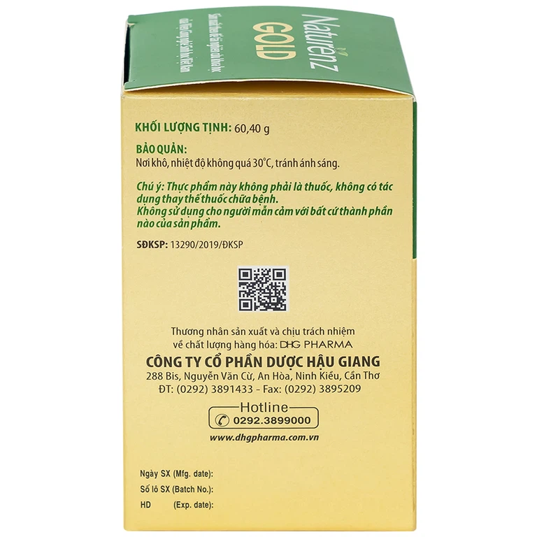 Viên nang cứng Naturenz Gold DHG Pharma hỗ trợ giảm các triệu chứng của viêm gan (100 viên)