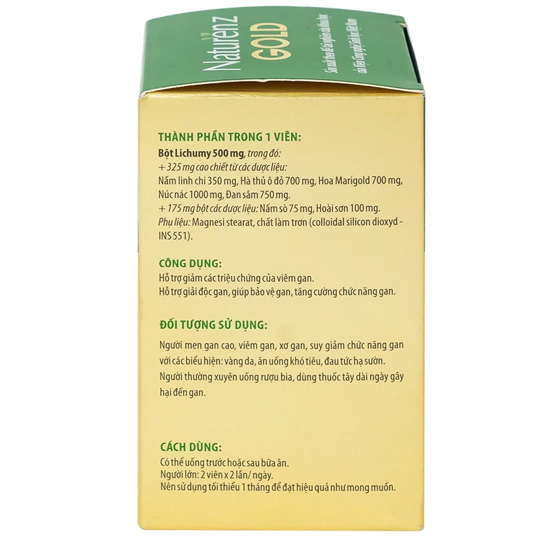 Viên nang cứng Naturenz Gold DHG Pharma hỗ trợ giảm các triệu chứng của viêm gan (100 viên)