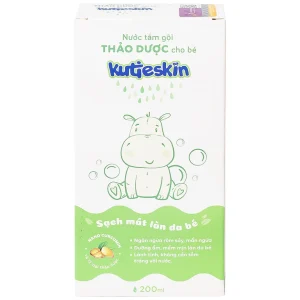 Nước tắm gội Thảo Dược cho bé Kutieskin ngăn ngừa rôm sảy, mẩn ngứa, giúp dưỡng ẩm da bé (200ml)