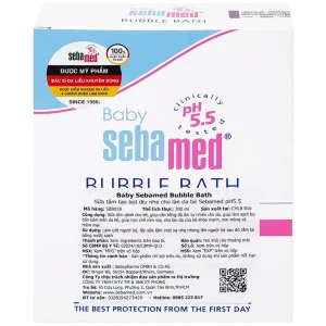 Sữa tắm Baby Sebamed Bubble Bath pH5.5 giúp làm sạch bụi bẩn bám trên da bé (200ml)