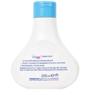 Sữa tắm Baby Sebamed Bubble Bath pH5.5 giúp làm sạch bụi bẩn bám trên da bé (200ml)