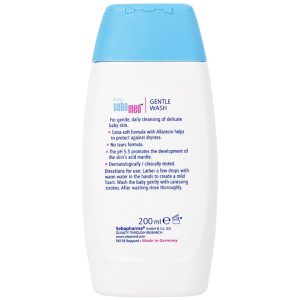Sữa tắm gội dịu nhẹ toàn thân Baby Sebamed Gentle Wash pH5.5 giúp làm sạch bụi bẩn bám trên da bé (200ml)