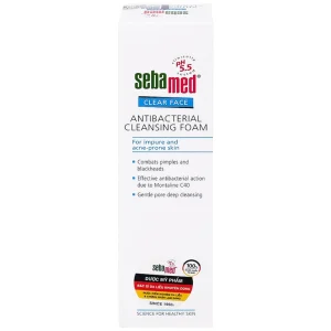 Sữa rửa mặt Clear Face Antibacterial Cleansing Foam Sebamed giúp làm sạch bụi bẩn, bã nhờn và tế bào da chết (150ml)