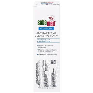 Sữa rửa mặt Clear Face Antibacterial Cleansing Foam Sebamed giúp làm sạch bụi bẩn, bã nhờn và tế bào da chết (150ml)