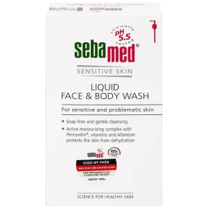 Sữa rữa mặt và tắm toàn thân Liquid Face & Body Wash Sebamed giúp làm sạch bụi bẩn, bã nhờn trên da (300ml)