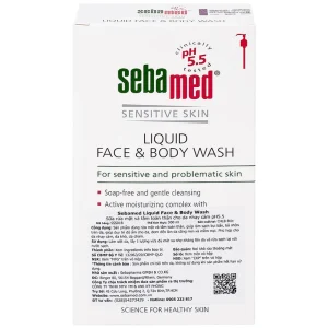 Sữa rữa mặt và tắm toàn thân Liquid Face & Body Wash Sebamed giúp làm sạch bụi bẩn, bã nhờn trên da (300ml)