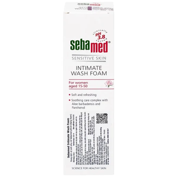 Dung dịch vệ sinh phụ nữ Intimate Wash Foam Sebamed giúp làm sạch dịu nhẹ đa vùng kín, giúp ngăn mùi hôi (200ml)