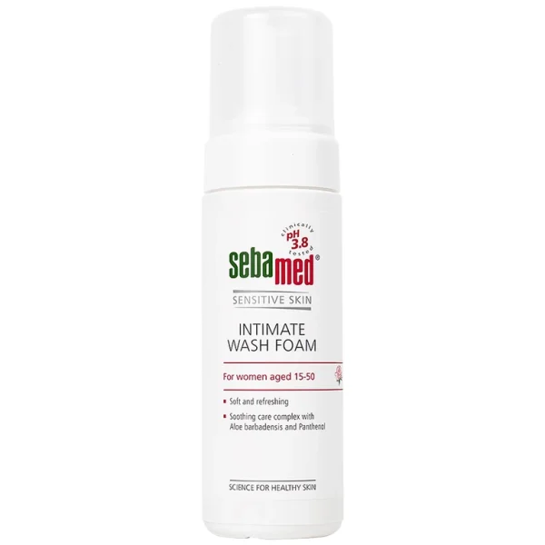 Dung dịch vệ sinh phụ nữ Intimate Wash Foam Sebamed giúp làm sạch dịu nhẹ đa vùng kín, giúp ngăn mùi hôi (200ml)