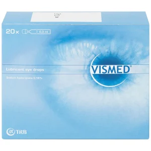 Dung dịch nhỏ mắt Vismed TRB Chemedica dùng cho khô mắt hoặc tổn thương bề mặt nhãn cầu (20 ống x 0.3 ml)