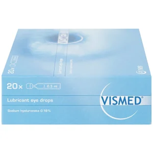 Dung dịch nhỏ mắt Vismed TRB Chemedica dùng cho khô mắt hoặc tổn thương bề mặt nhãn cầu (20 ống x 0.3 ml)