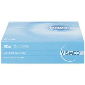 Dung dịch nhỏ mắt Vismed TRB Chemedica dùng cho khô mắt hoặc tổn thương bề mặt nhãn cầu (20 ống x 0.3 ml)