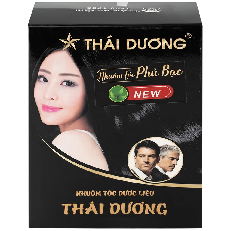 Nhuộm tóc dược liệu Thái Dương nhuộm phần tóc bạc (5 gói)