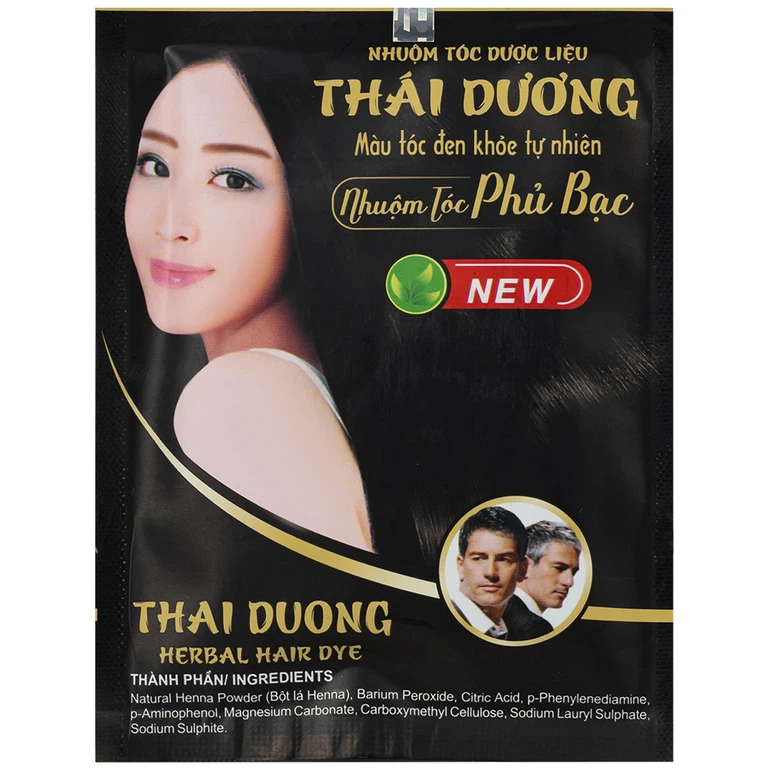 Nhuộm tóc dược liệu Thái Dương nhuộm phần tóc bạc (5 gói)