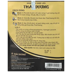 Nhuộm tóc dược liệu Thái Dương nhuộm phần tóc bạc (5 gói)