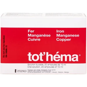 Dung dịch Tot'héma Innothera điều trị thiếu máu do sắt (2 vỉ x 10 ống x 10ml)