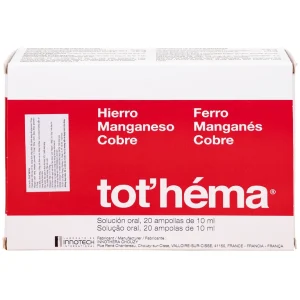 Dung dịch Tot'héma Innothera điều trị thiếu máu do sắt (2 vỉ x 10 ống x 10ml)