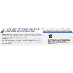 Gel Actidem Derma giúp ngăn ngừa mụn, làm mờ vết thâm (40g)