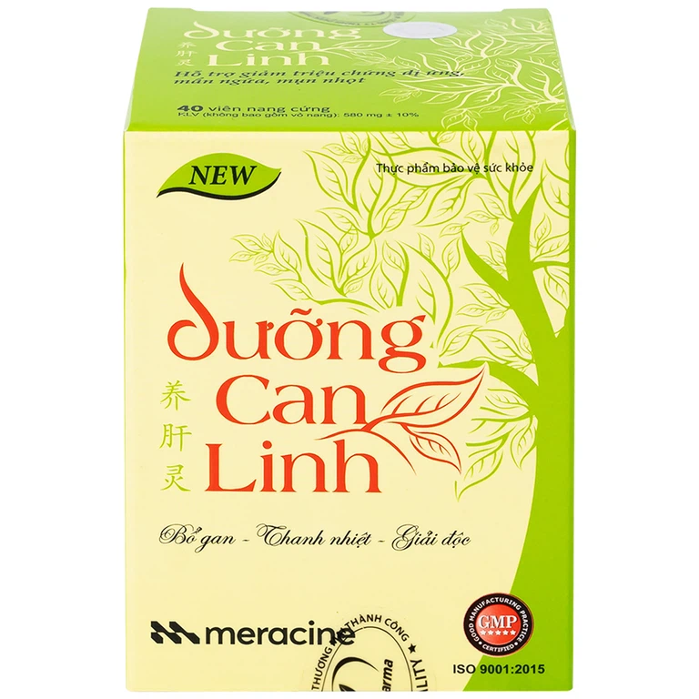 Viên uống Dưỡng Can Linh Meracine bổ gan, tăng cường bảo vệ gan (40 viên)