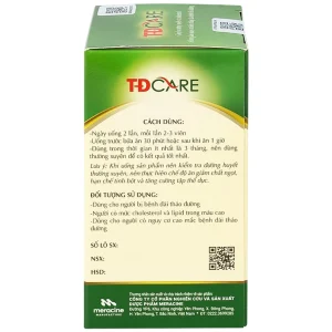 Viên uống TĐCare Meracine giúp hạ đường huyết và cholesterol (60 viên)
