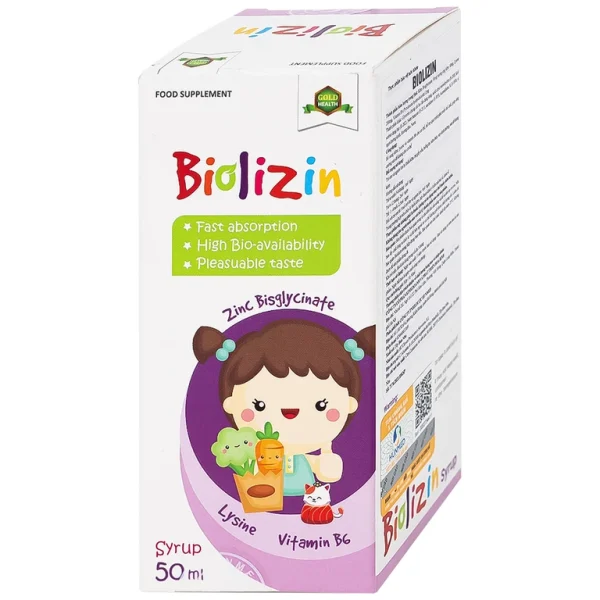 Siro Biolizin tăng cường sức đề kháng cho cơ thể (50ml)