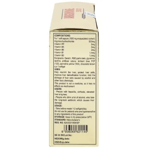 Viên uống Arginine 500 Gia Nguyễn bổ gan, bảo vệ tế bào gan, tăng cường giải độc của gan (60 viên)