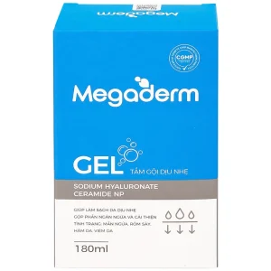 Gel tắm gội dịu nhẹ Megaderm CVI Đức Phúc Pharma làm sạch dịu nhẹ, chăm sóc và bảo vệ da (180ml)