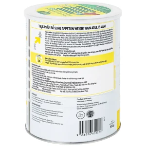 Sữa tăng cân Appeton Weight Gain hương Vani giúp tăng cân hiệu quả và khỏe mạnh (900g)