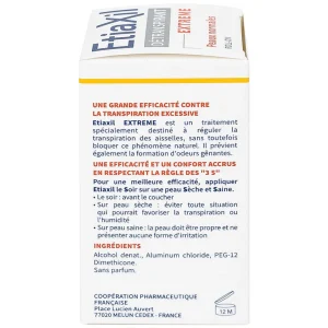 Lăn khử mùi EtiaXil Detranspirant Aisselles Peaux Normales đặc trị khử mùi hôi cho vùng da dưới cánh tay (15ml)