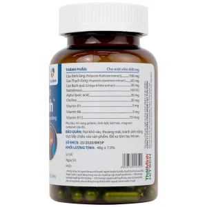 Viên uống Dưỡng Não Thái Minh hỗ trợ hoạt huyết, tăng cường lưu thông máu não (80 viên)