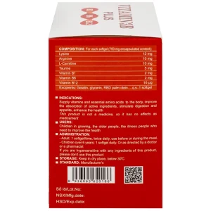 Viên uống Vitamin 3B Plus Meracine bổ sung vitamin B1, B6, B12, acid amin cho cơ thể (10 vỉ x 10 viên)