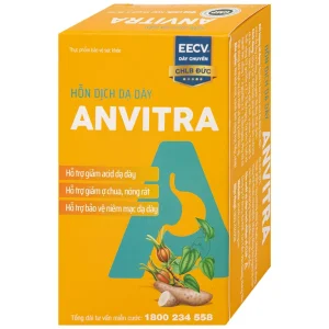 Hỗn dịch dạ dày Anvitra 15ml giảm acid dạ dày, ợ chua, nóng rát, bảo vệ niêm mạc dạ dày (15 gói)